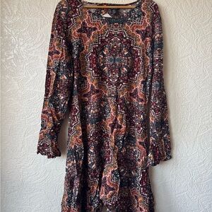 Wrangler Retro Paisley Festival Long Sleeve Dress  Size 3xl